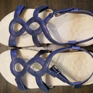 Vionic blue shimmer sandal